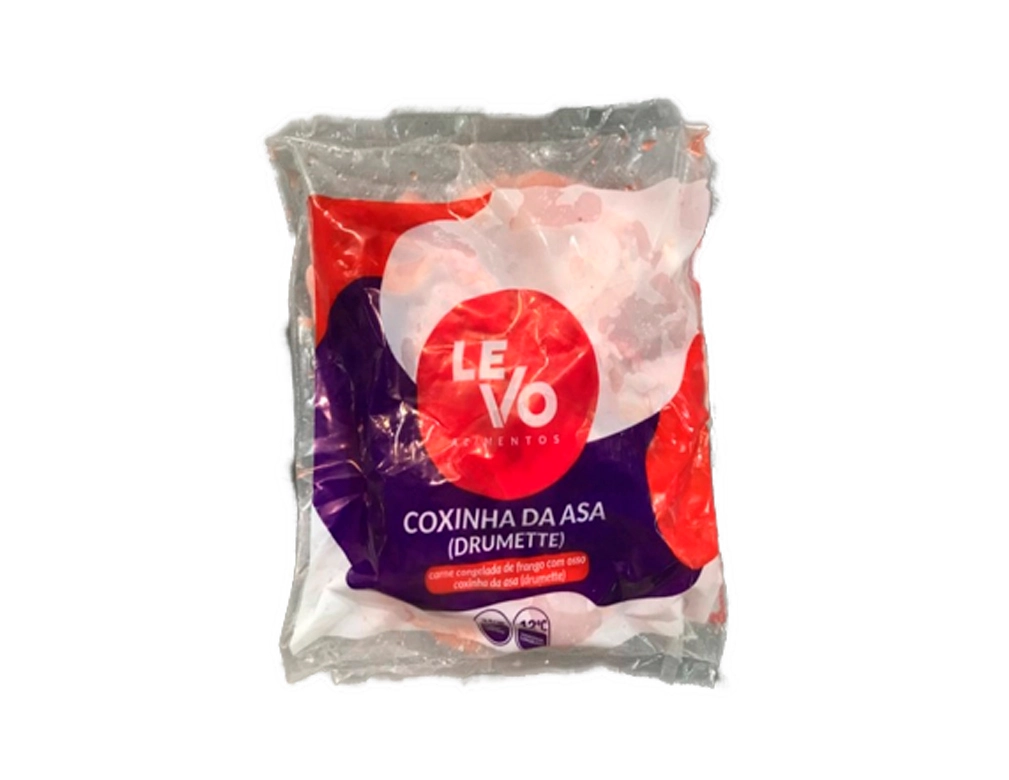 COXINHAS DAS ASAS DE FRANGO CONGELADAS LEVO 1 KG (CX 20 PCT)